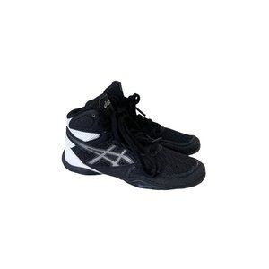 Asics Matflex 6 Black White Lace Wrestling Shoes 1084A007 Toddler Kids size 10